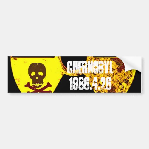 Chernobyl memorial anti nuclear bumper sticker