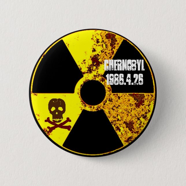 Chernobyl memorial anti nuclear button (Front)