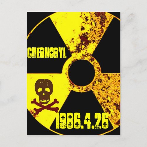 Chernobyl memorial anti nuclear postcard