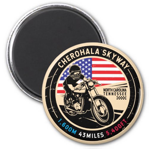 Cherohala Skyway National Scenic Byways Motorcycle Magnet