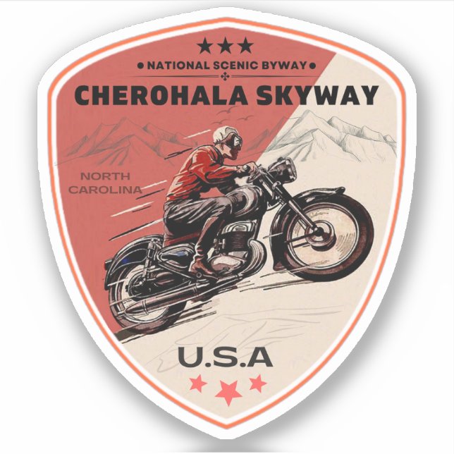 Cherohala Skyway Tennessee to North Carolina Sticker (Front)