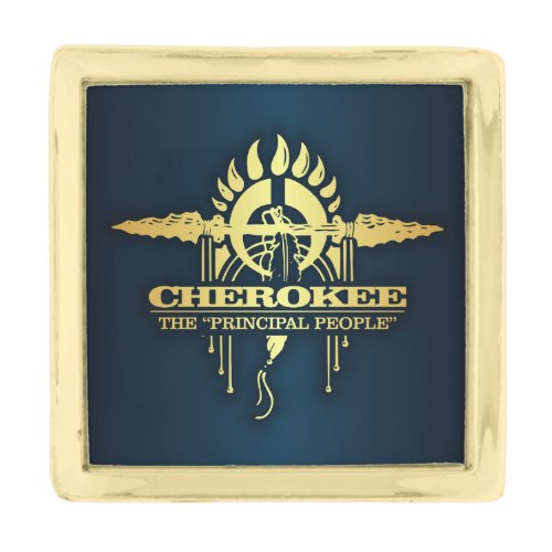 Cherokee 2 gold finish lapel pin