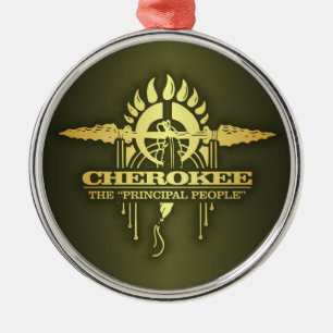 Cherokee 2 metal ornament