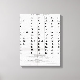 Cherokee Alphabet, Pendelton's 'Lithography' Canvas Print