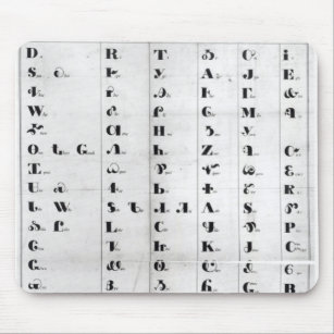 Lettering, The Letter D, Old English font' Mouse Pad