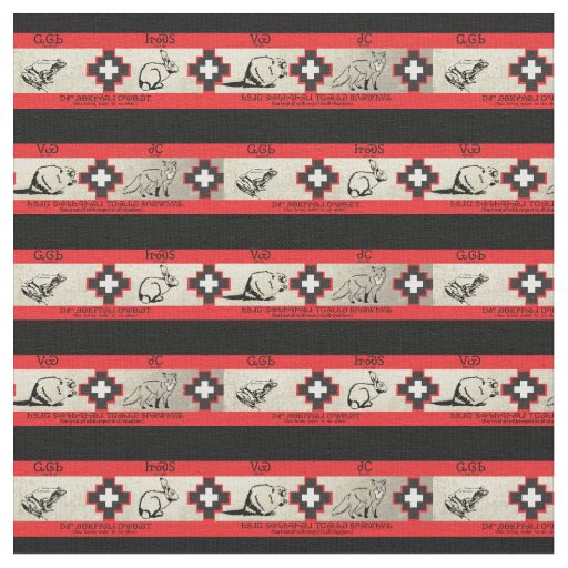Cherokee animals 2 fabric
