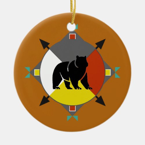 Cherokee Bear Four Directions Ornament