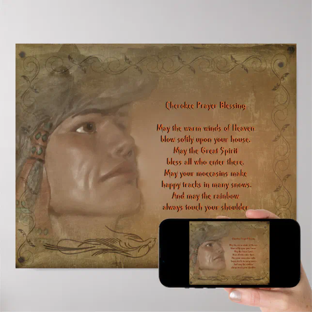 Cherokee Blessing Native American Prayer Poster Zazzle