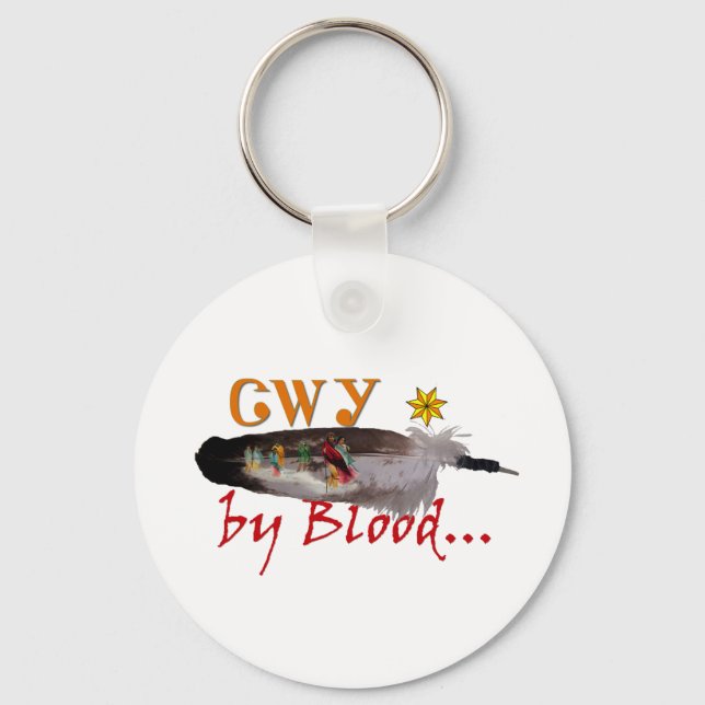 Cherokee by Blood Keychain (Front)