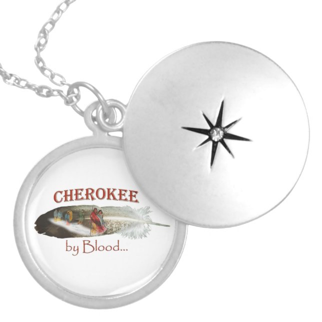 Cherokee by Blood Locket Necklace (Front)