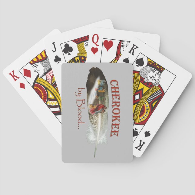 Cherokee by Blood Poker Cards (Back)