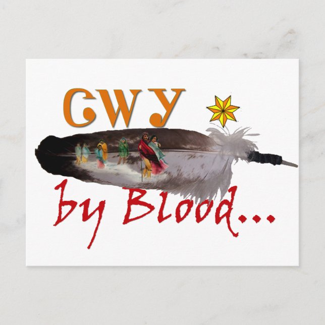 Cherokee by Blood Postcard (Front)