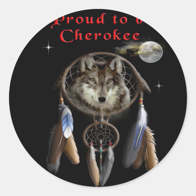Cherokee Classic Round Sticker (Front)