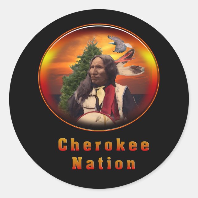 Cherokee Classic Round Sticker (Front)