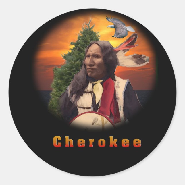 Cherokee Classic Round Sticker (Front)