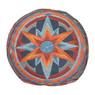 Cherokee Compass Pouf