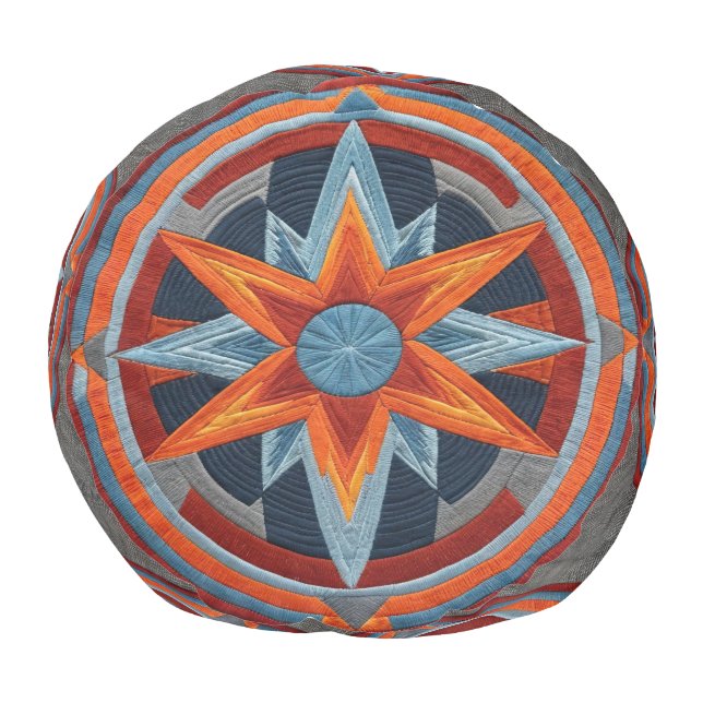Cherokee Compass Pouf (Bottom)