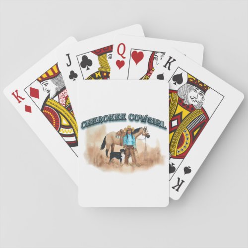 Cherokee Cowgirl Playing Cards