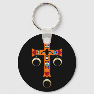 CHEROKEE CROSS KEYCHAIN