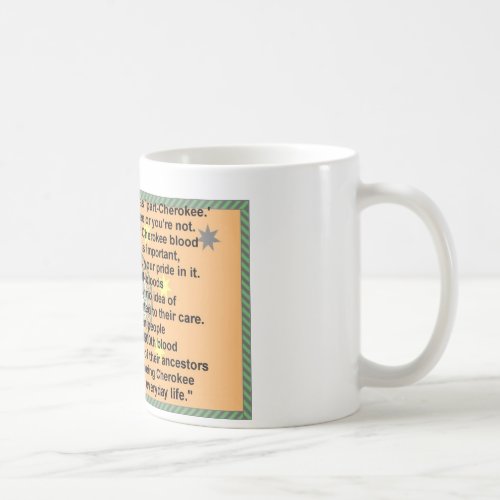 cherokee flag_prayer coffee mug