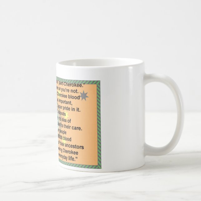 cherokee flag-prayer coffee mug (Right)