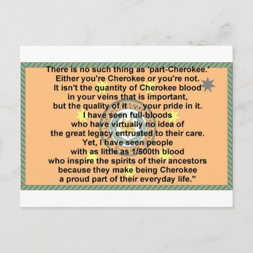cherokee flag_prayer postcard