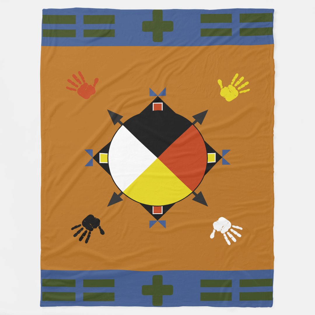 Cherokee Four Directions Fleece Blanket Zazzle