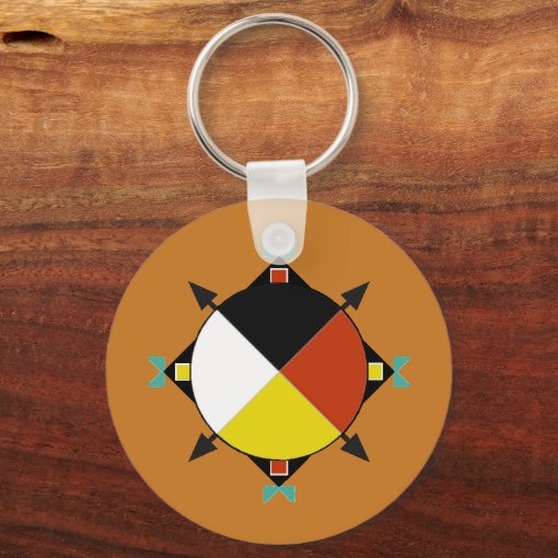 Cherokee Four Directions Keychain | Zazzle