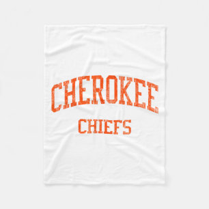 Cherokee High School Hs Marlton Nj Vintage Srts Fleece Blanket