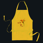 Cherokee Hummingbird Apron<br><div class="desc">Hummer time apron - featuring two sweet enigmatic hummingbirds. The Cherokee words for hummingbird and baby (walela and usdi) are shown in Cherokee characters.</div>