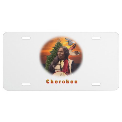 Cherokee Indains License Plate