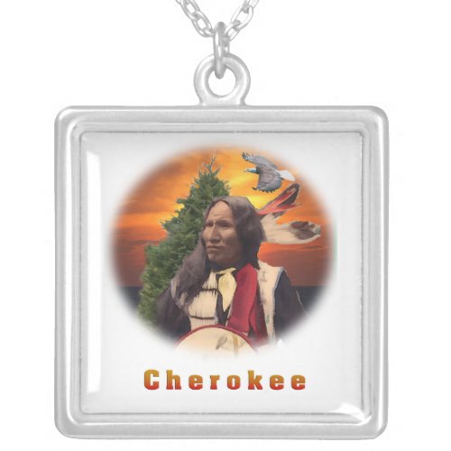 Cherokee Indains Silver Plated Necklace