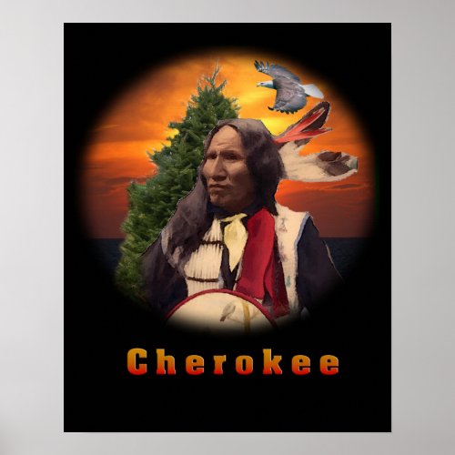 Cherokee Indian art Poster