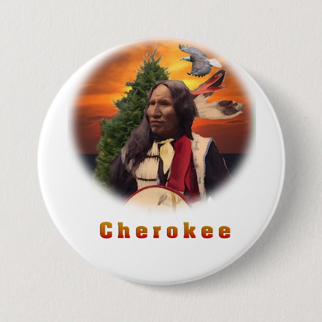 Cherokee Indian Button (Front)
