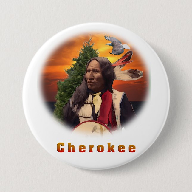 Cherokee Indian products Button (Front)