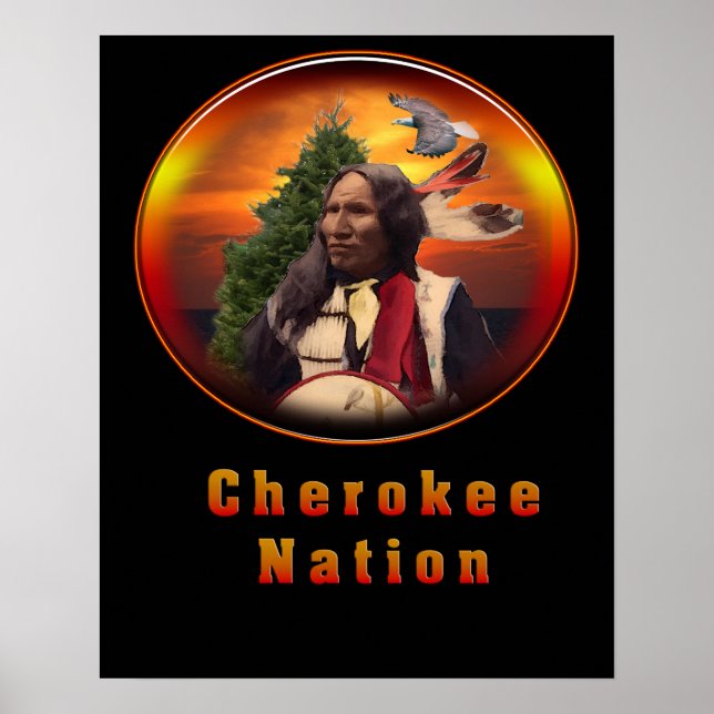 Cherokee indians art poster (Front)