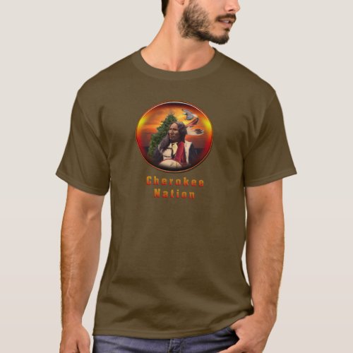 Cherokee indians art T_Shirt