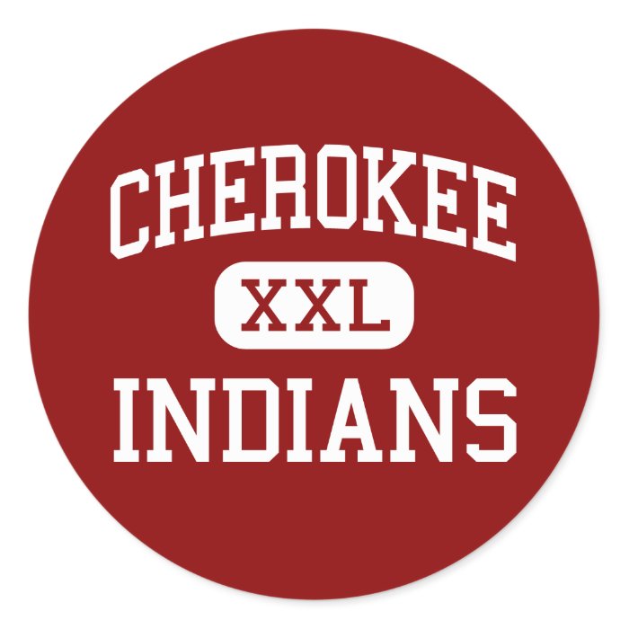 Cherokee   Indians   Middle   Springfield Missouri Round Stickers