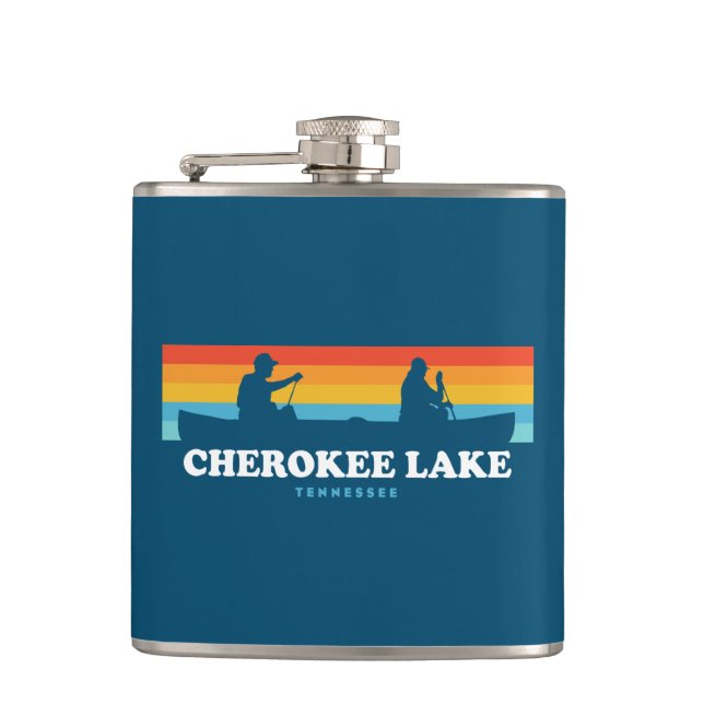 Cherokee Lake Tennessee Canoe Flask (Front)