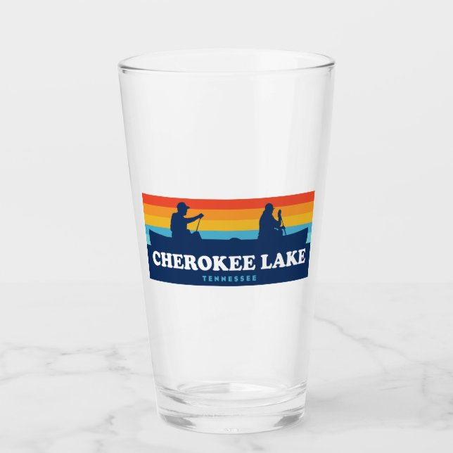 Cherokee Lake Tennessee Canoe Glass (Front)
