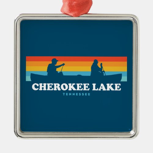 Cherokee Lake Tennessee Canoe Metal Ornament