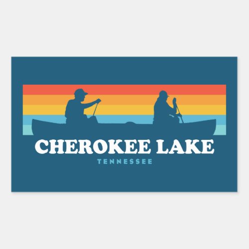 Cherokee Lake Tennessee Canoe Rectangular Sticker