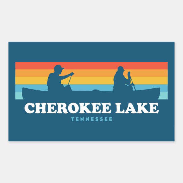 Cherokee Lake Tennessee Canoe Rectangular Sticker (Front)