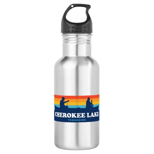 Cherokee Lake Tennessee Canoe Stainless Steel Water Bottle