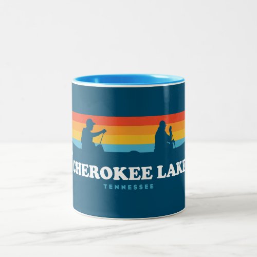 Cherokee Lake Tennessee Canoe Two_Tone Coffee Mug