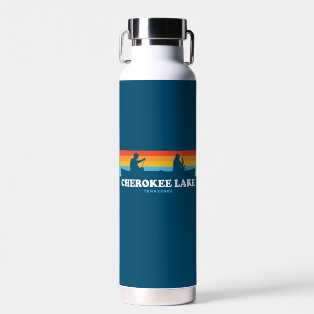 Cherokee Lake Tennessee Canoe Water Bottle (Front)