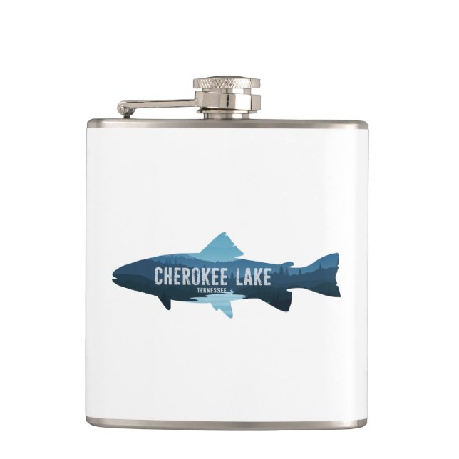 Cherokee Lake Tennessee Fish Flask (Front)