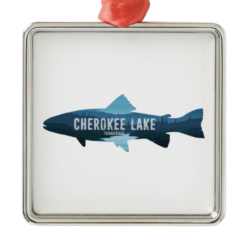 Cherokee Lake Tennessee Fish Metal Ornament