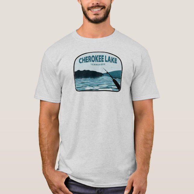 Cherokee Lake Tennessee Fishing Rod T-Shirt (Front)