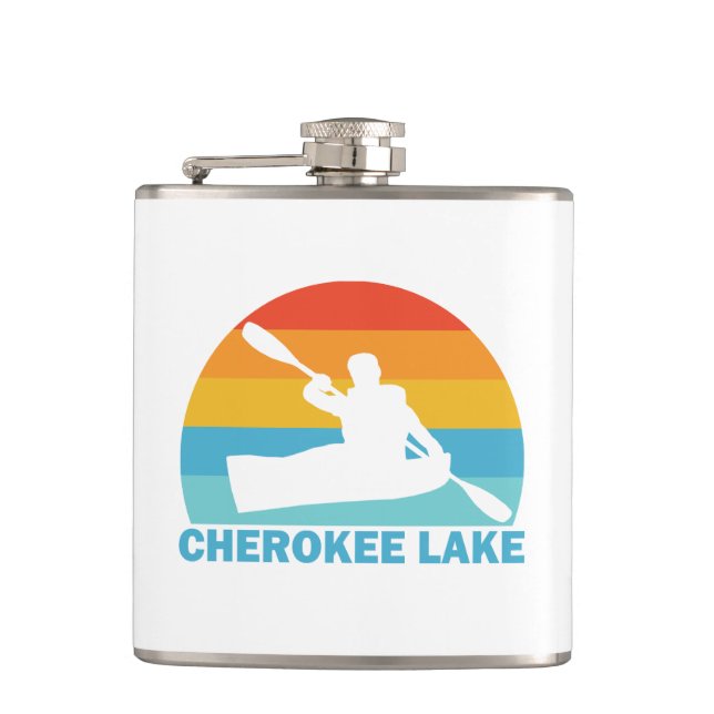 Cherokee Lake Tennessee Kayak Flask (Front)